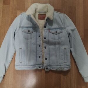 Levi's Denim Sherpa Trucker Jacket
